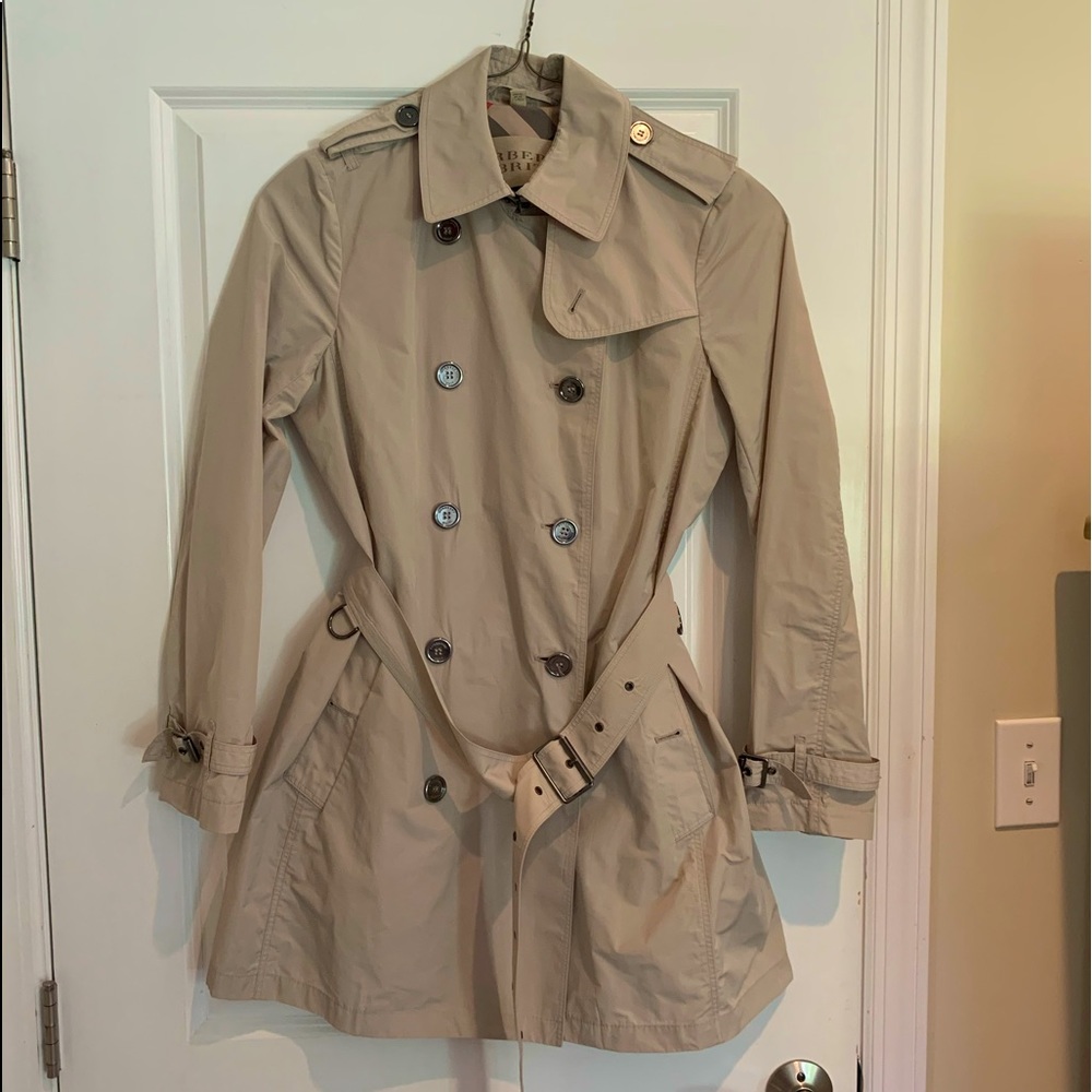 Burberry Brit Belted Rain Trench Coat